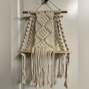 Boho Handmade Macramé Wall Hanging with Shelf
